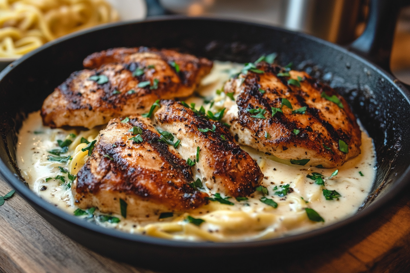 blackened chicken alfredo
