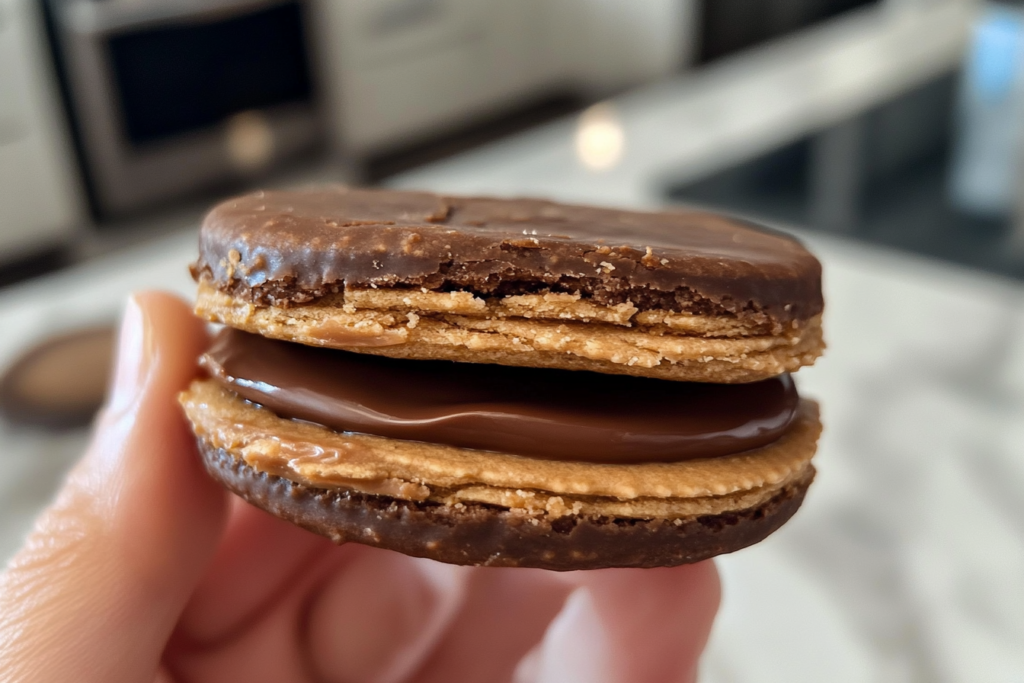 What is in the middle of a Nutter Butter?
