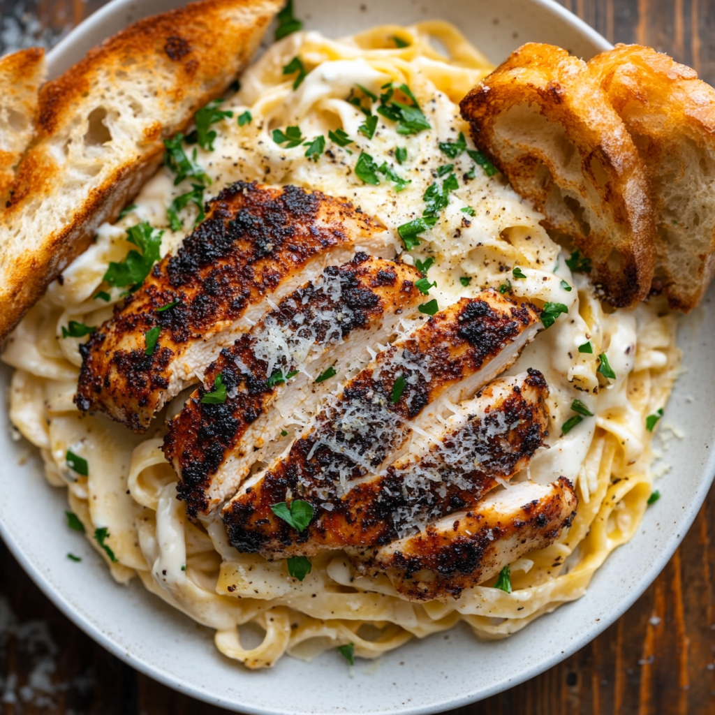 blackened chicken alfredo