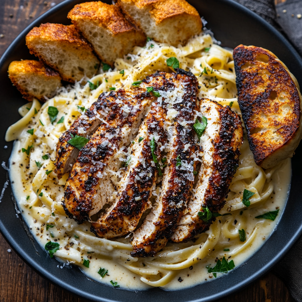 blackened chicken alfredo