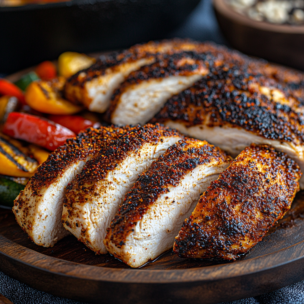 Does blackened chicken mean burnt?