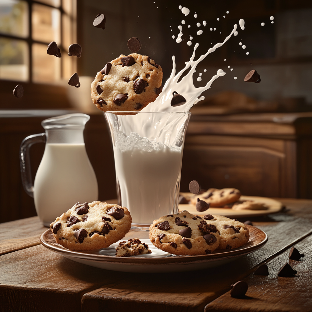 What does milk do to a cookie?