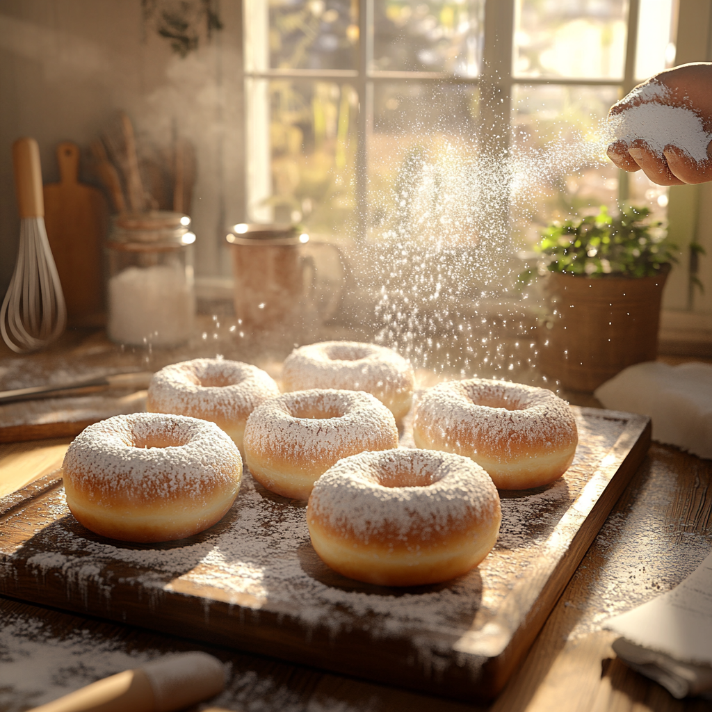 What are powdered donuts made of?