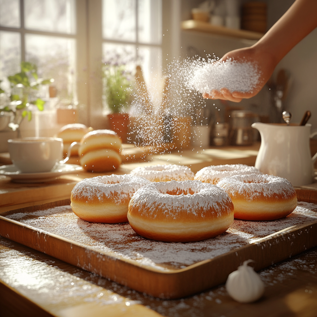 What are powdered donuts made of?