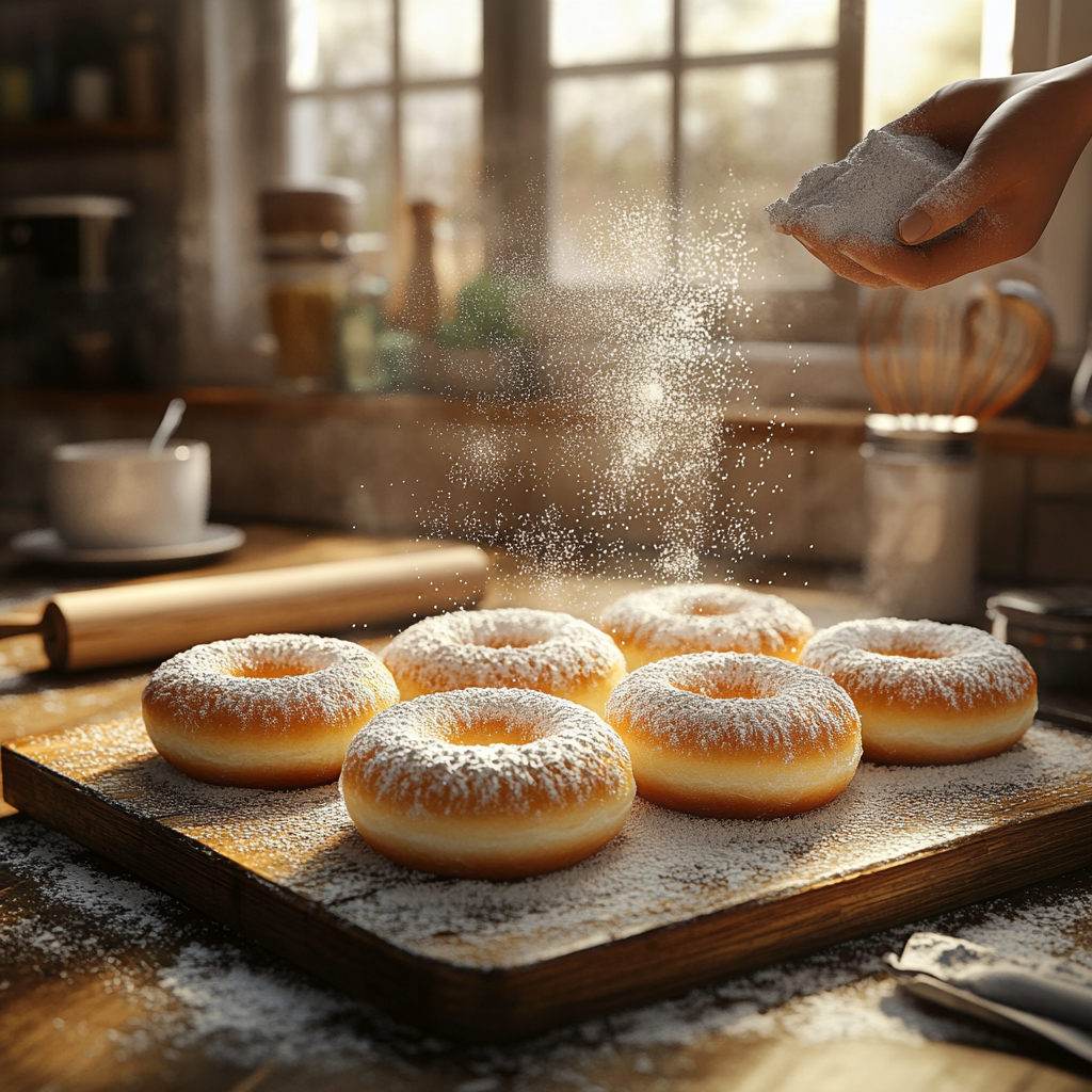 What are powdered donuts made of?