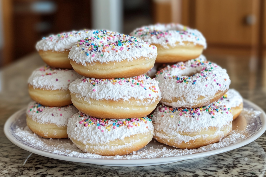 What are powdered donuts made of?