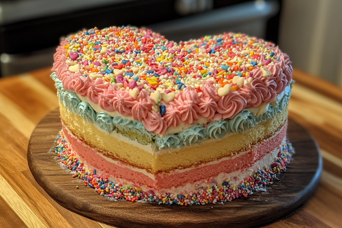 How to make a heart on a cake?