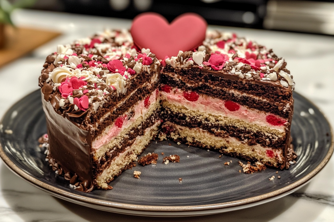 How to make a heart on a cake?