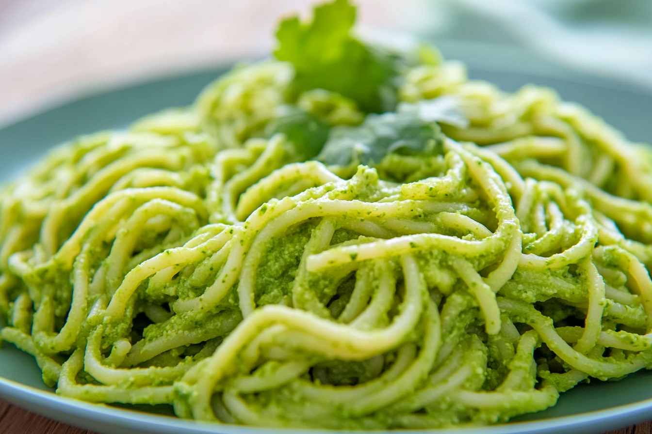 What is green pasta sauce made of?