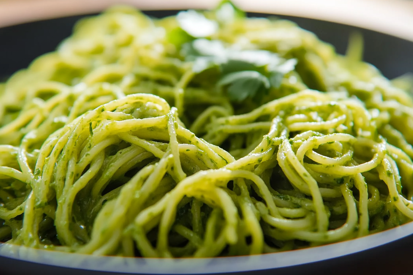 What is green pasta sauce made of?