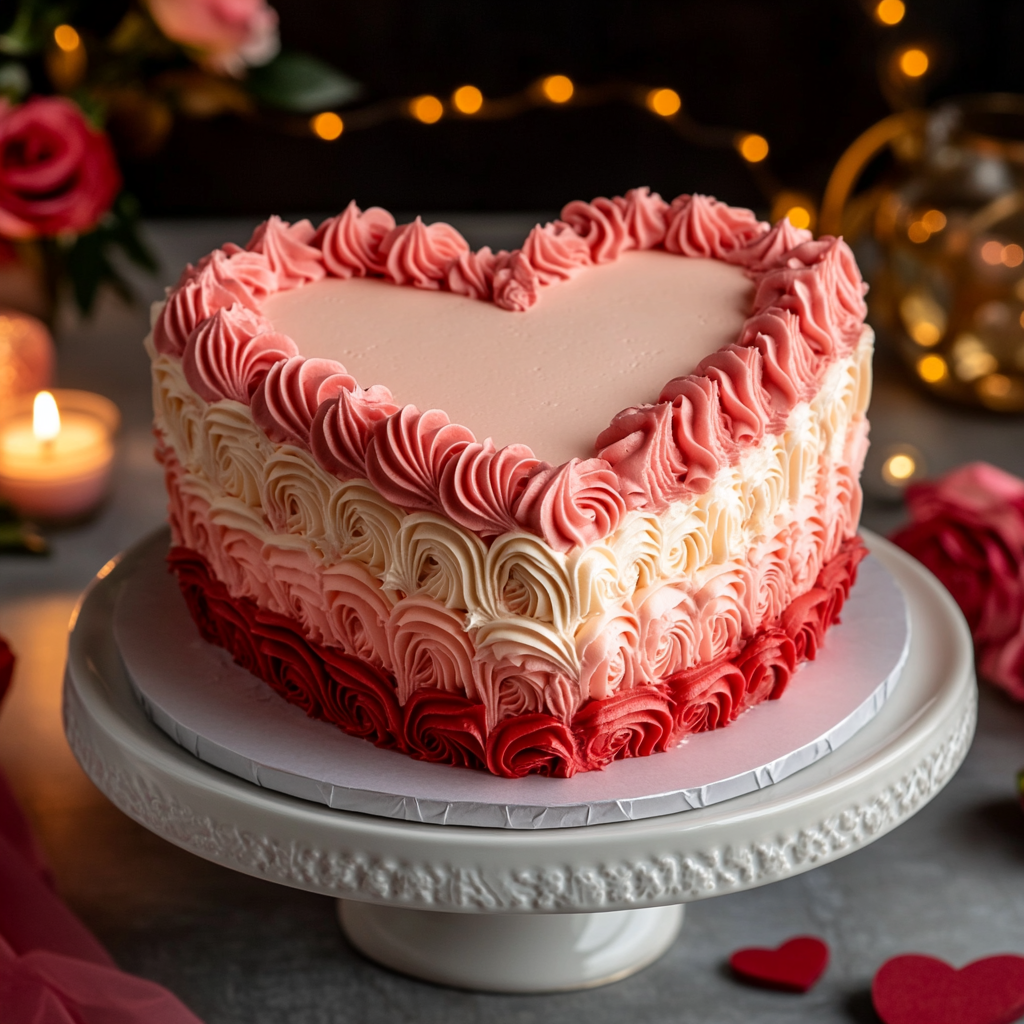 How to make a heart on a cake?