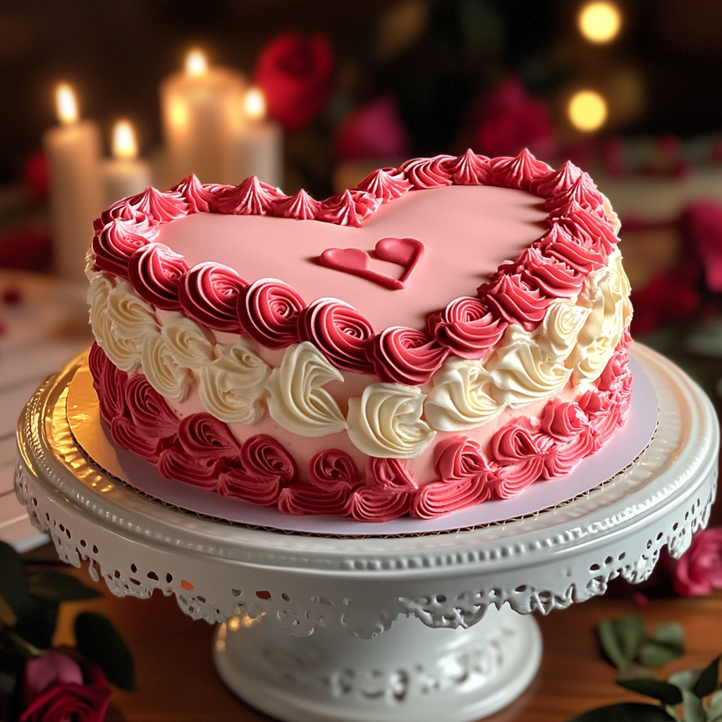 How to make a heart on a cake?