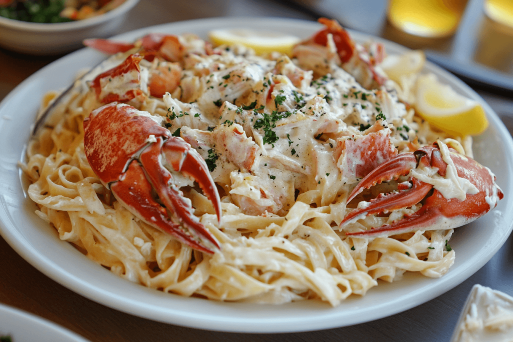 Creamy Crab Fettuccine Alfredo