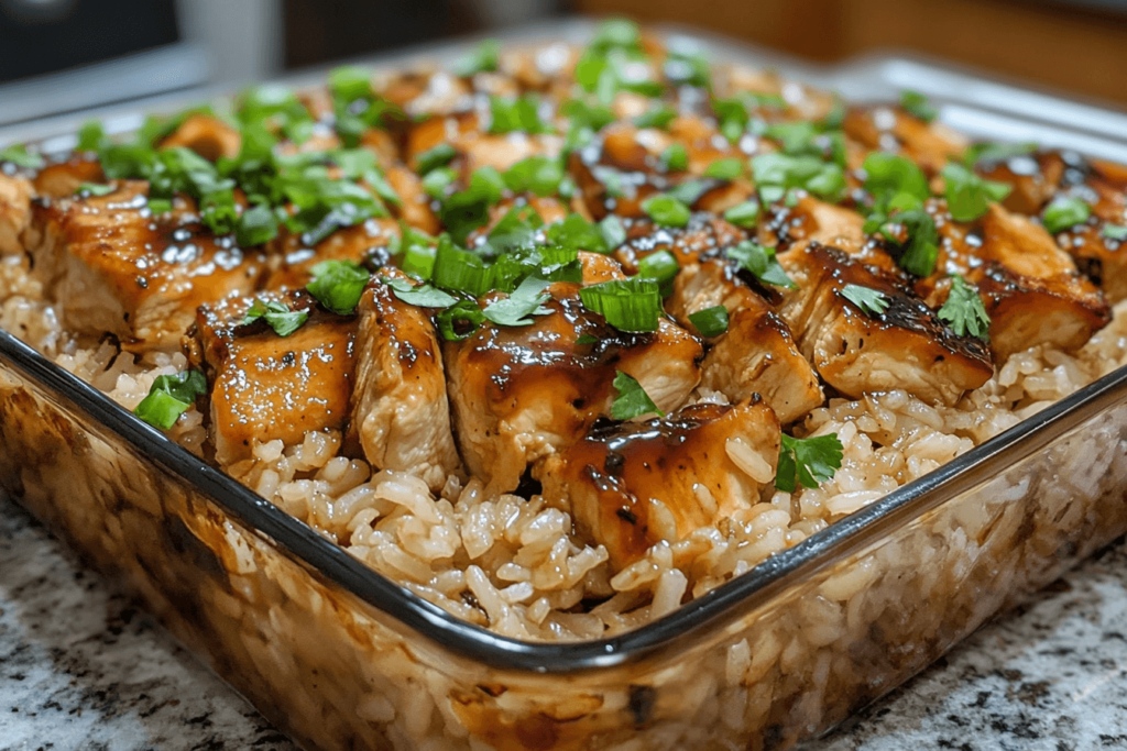 Teriyaki Chicken and Rice Casserole
