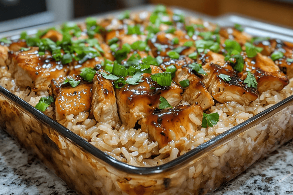 Teriyaki Chicken and Rice Casserole