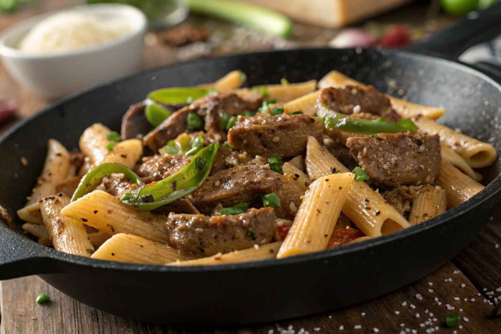 Philly Cheesesteak Pasta