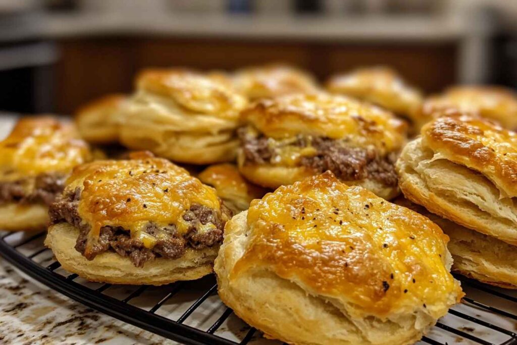 Beef and Cheese Butter Swim Biscuits