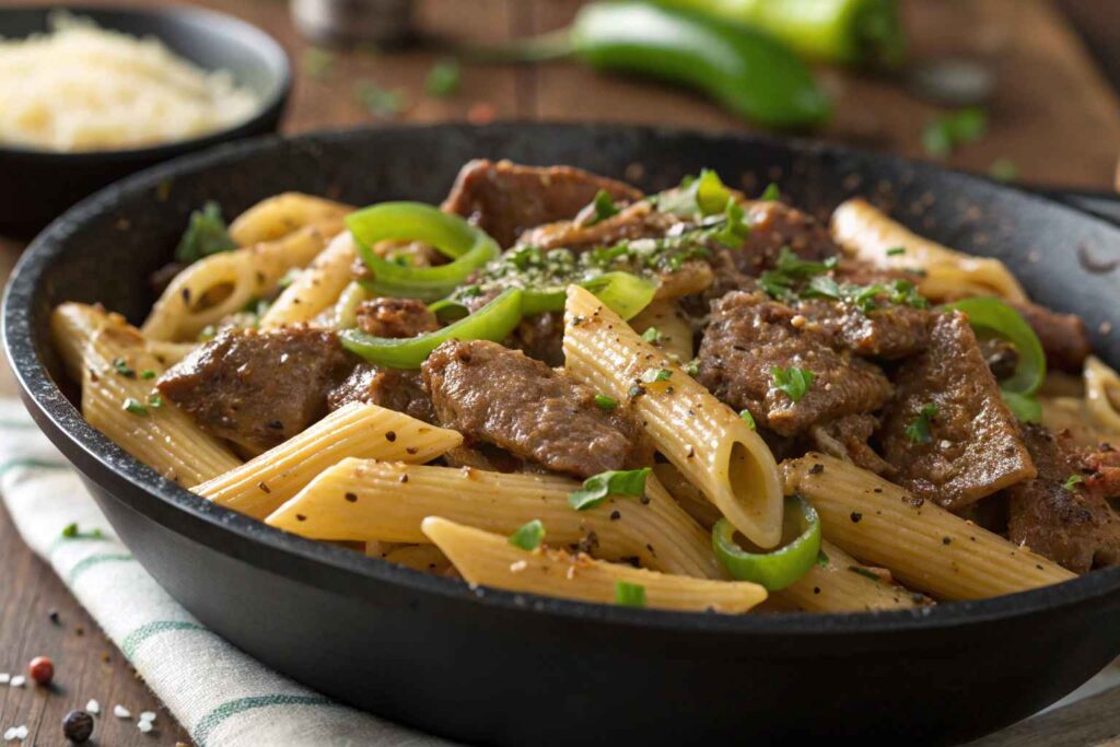 Philly Cheesesteak Pasta