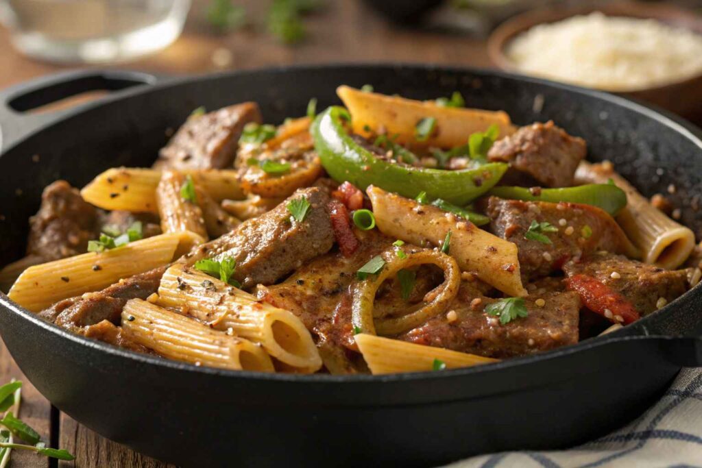 Philly Cheesesteak Pasta