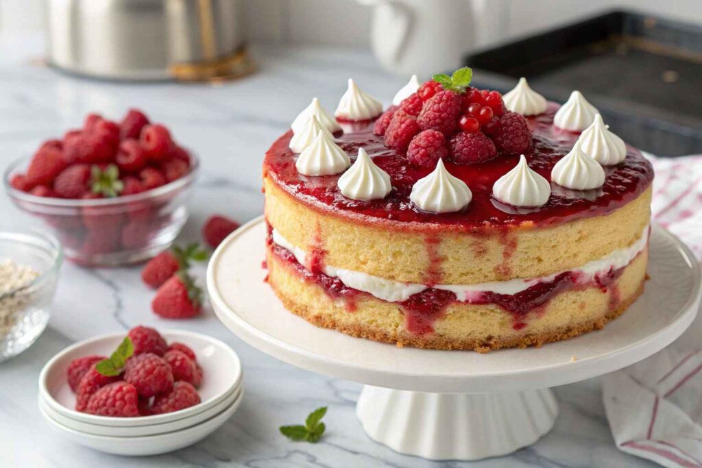 Heavenly White Chocolate Raspberry Cake