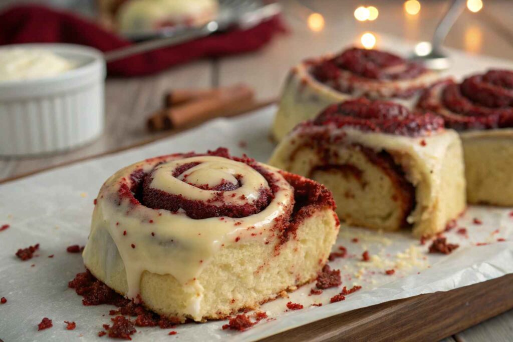 mouthwatering Red Velvet Cinnamon Rolls