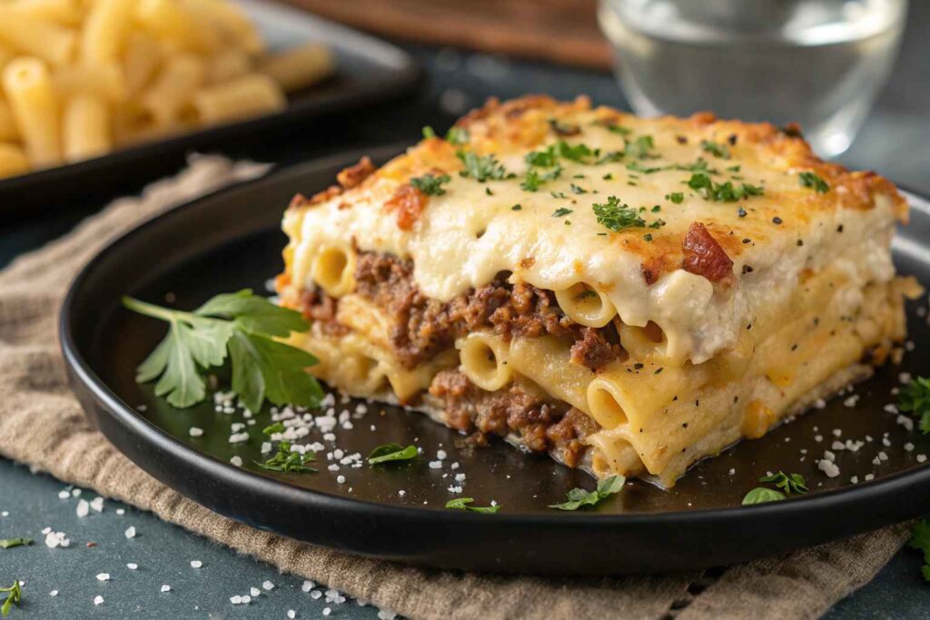 Mac and Cheese Meatloaf Casserole