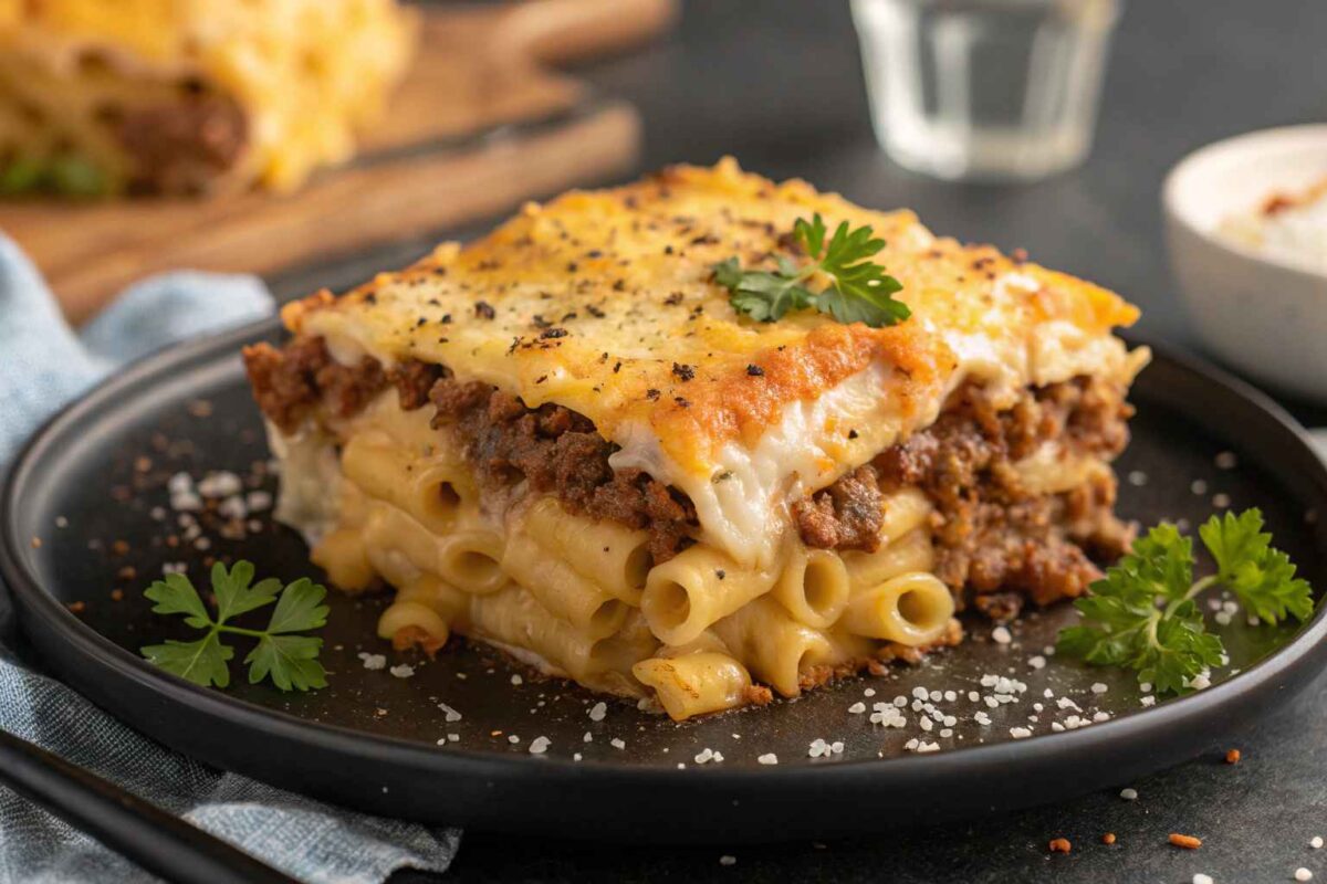 Mac and Cheese Meatloaf Casserole