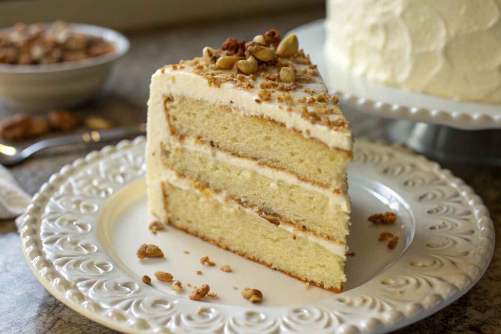 White German Chocolate Cake with Coconut-Pecan Filling