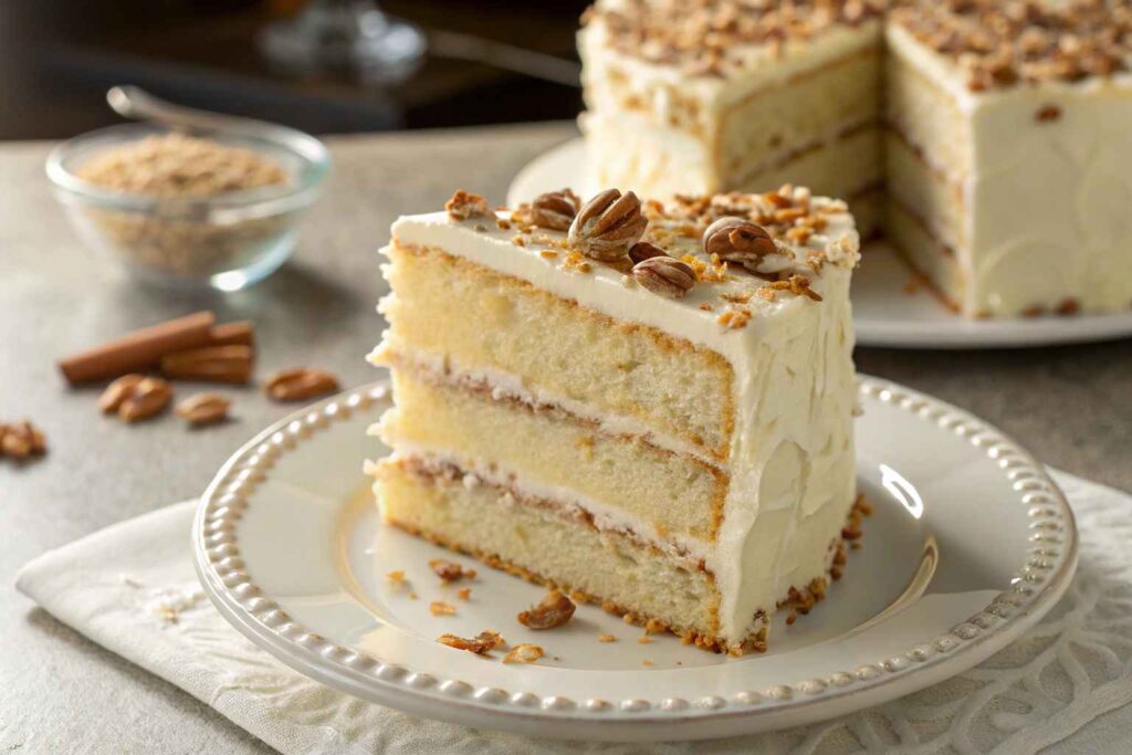 White German Chocolate Cake with Coconut-Pecan Filling