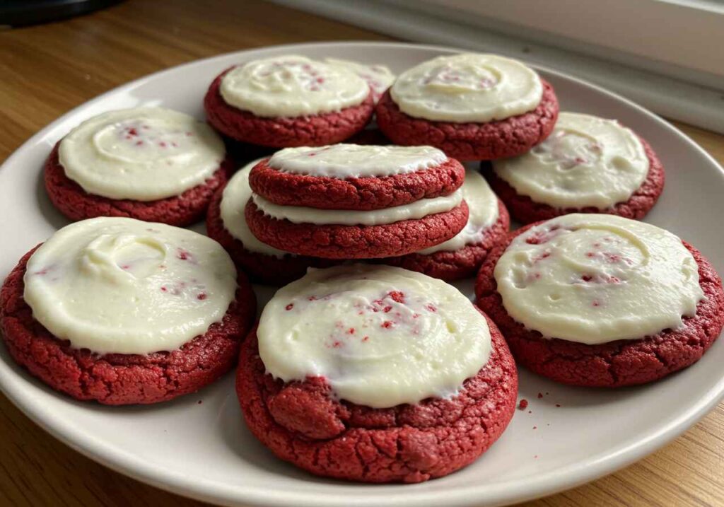 Red Velvet Cookies with Cream Cheese Frosting