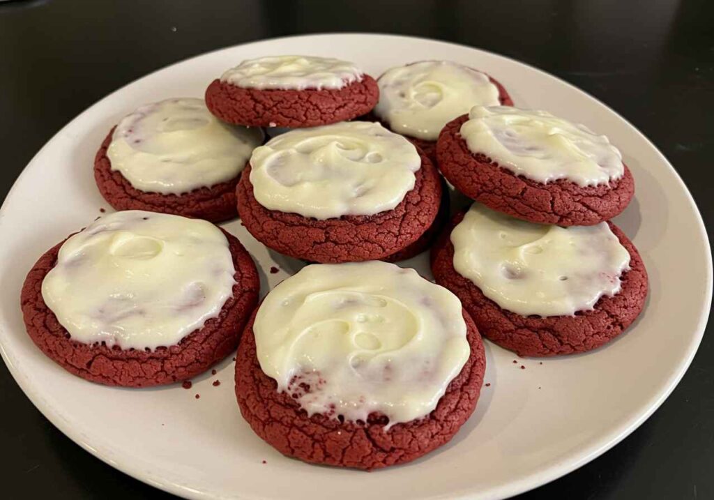 Red Velvet Cookies with Cream Cheese Frosting