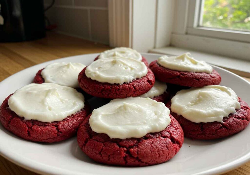 Red Velvet Cookies with Cream Cheese Frosting